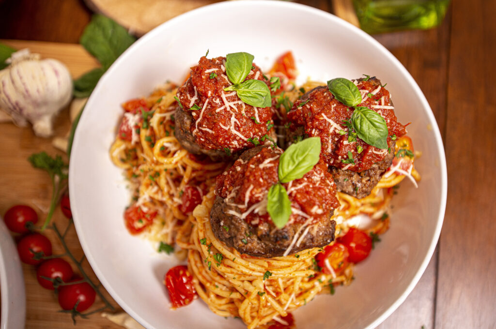 Spaghetti and meatballs
