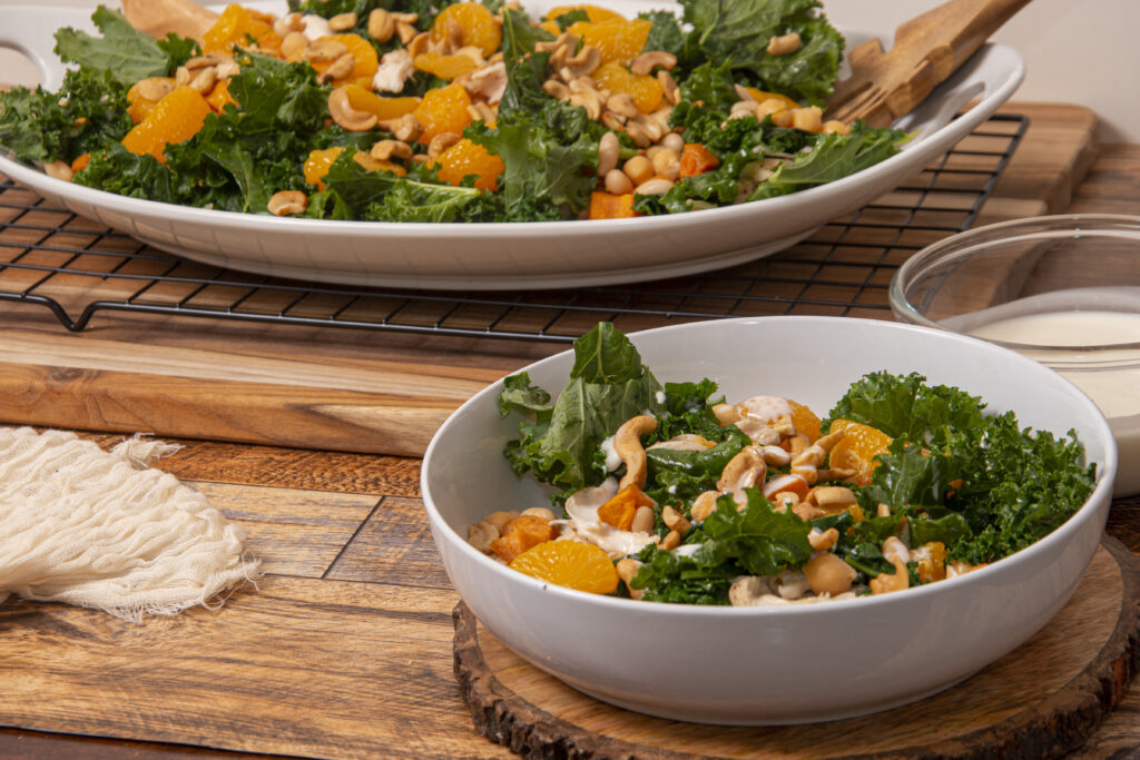 Chicken and kale salad